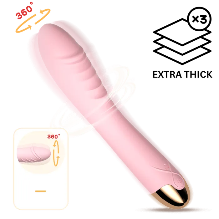 LILOT 360 Rotating Head 3X Thicker Silicone GSpot Vibrator CandyBabe Female Sex Toys LILOT 360 Rotating Head 3X Thicker Silicone GSpot Vibrator CandyBabe Female Sex Toys
