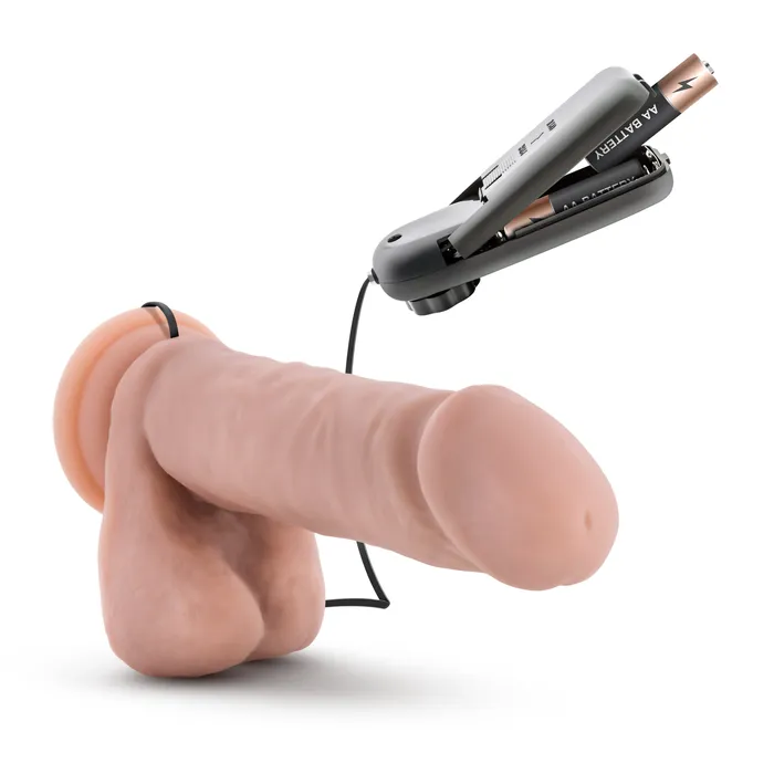 Loverboy Goalie 8Inch Vibrating Dildo with Suction Cup and Harness Compatibility Blush Novelties Female Sex Toys