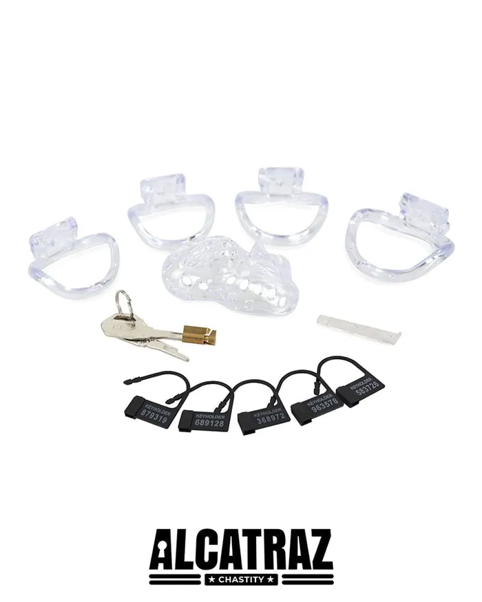 Male Sex Toys 1460ARSIS Sissy Boy Toy Clear Short High Security Pin Tumbler Locking Cock Cage Chastity Aria