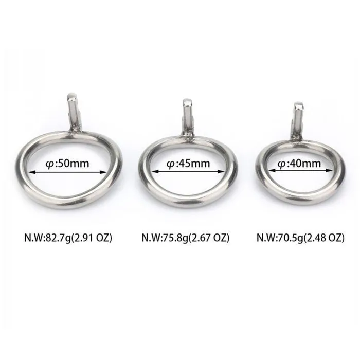 Male Sex Toys 3749M Cock Blocker Locking Steel Tease and Torment Chastity Cock Cage Moonwell