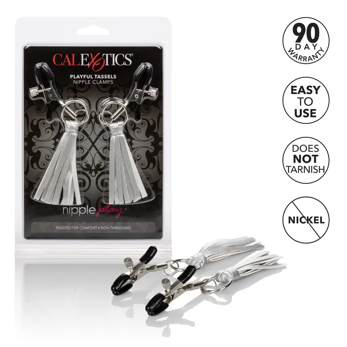 Male Sex Toys Calexotics Fun Tassel Nipple Clamps for Exciting and Comfortable Adventures