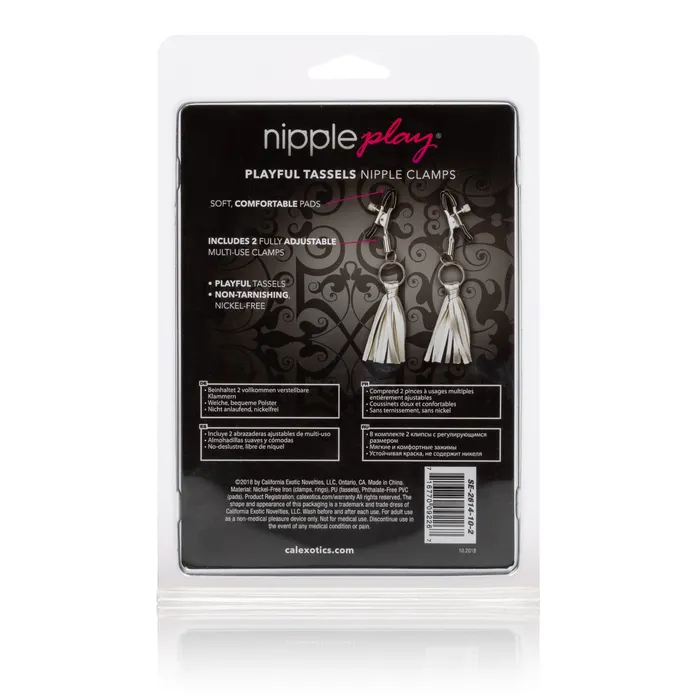Male Sex Toys Calexotics Fun Tassel Nipple Clamps for Exciting and Comfortable Adventures