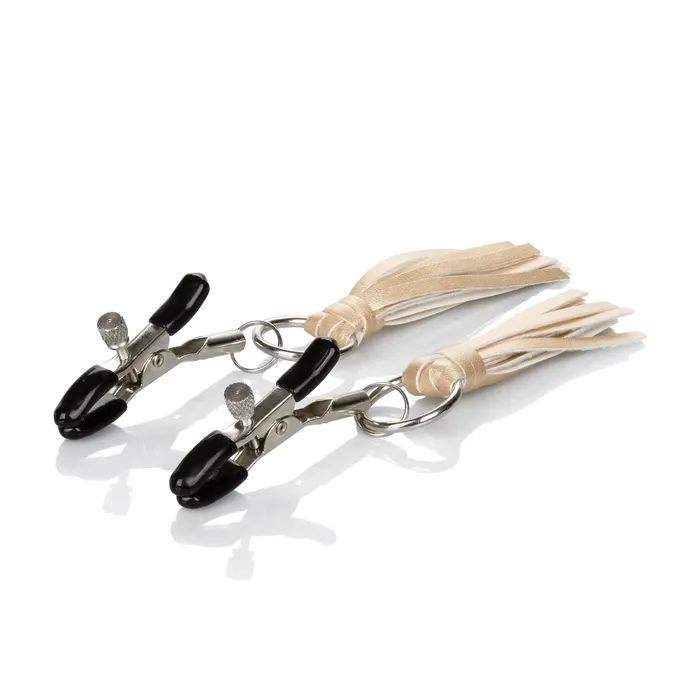 Male Sex Toys Calexotics Fun Tassel Nipple Clamps for Exciting and Comfortable Adventures