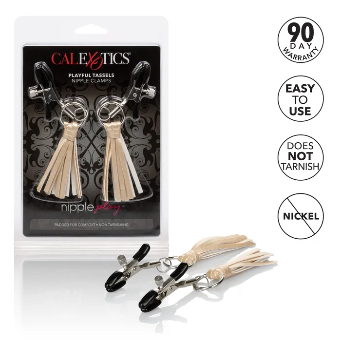 Male Sex Toys Calexotics Fun Tassel Nipple Clamps for Exciting and Comfortable Adventures