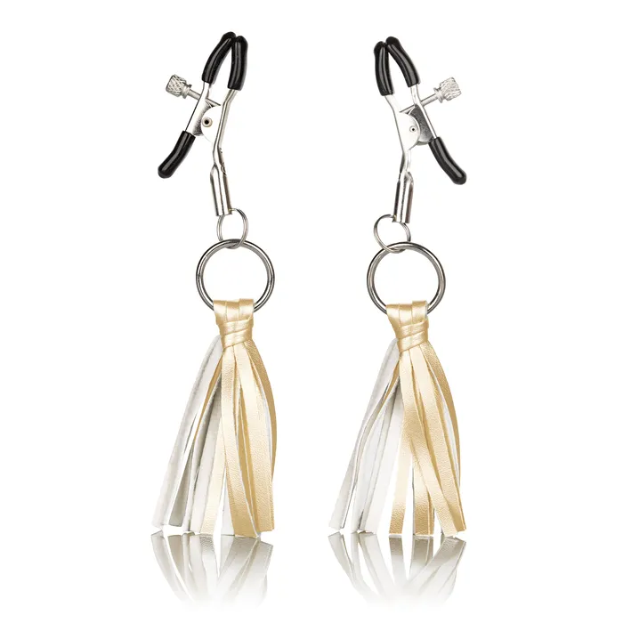 Male Sex Toys Calexotics Fun Tassel Nipple Clamps for Exciting and Comfortable Adventures