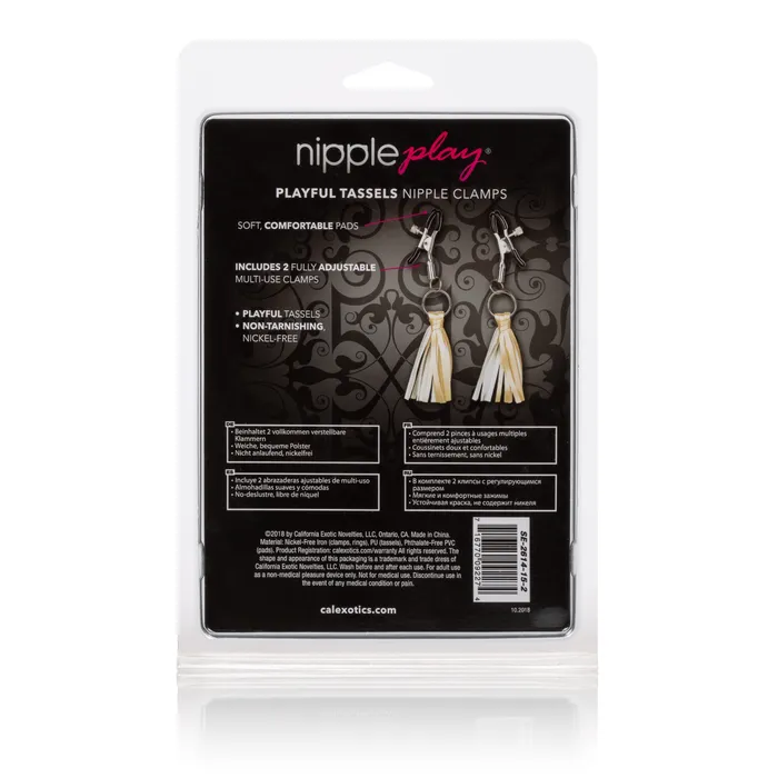 Male Sex Toys Calexotics Fun Tassel Nipple Clamps for Exciting and Comfortable Adventures