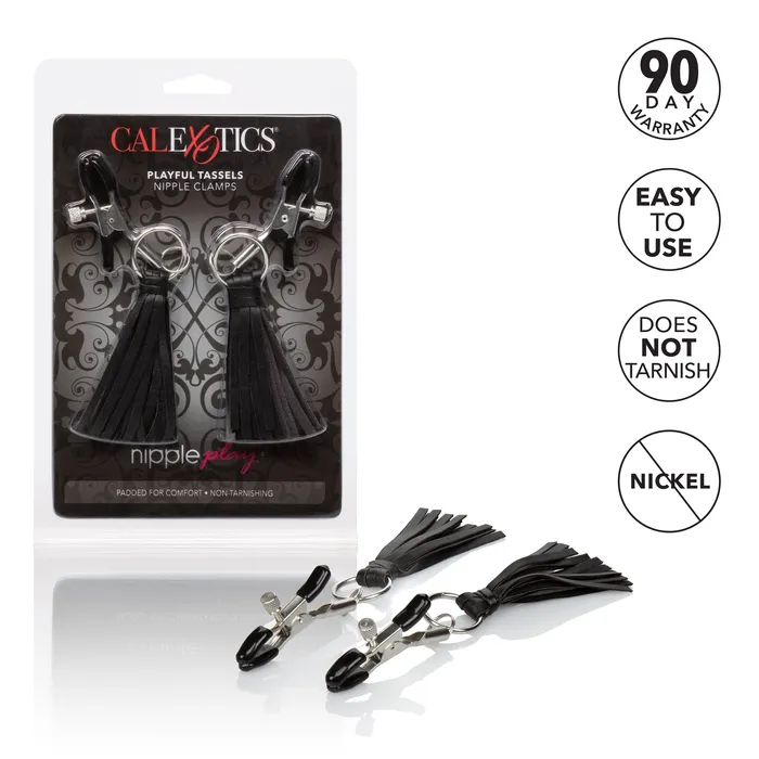 Male Sex Toys Calexotics Fun Tassel Nipple Clamps for Exciting and Comfortable Adventures