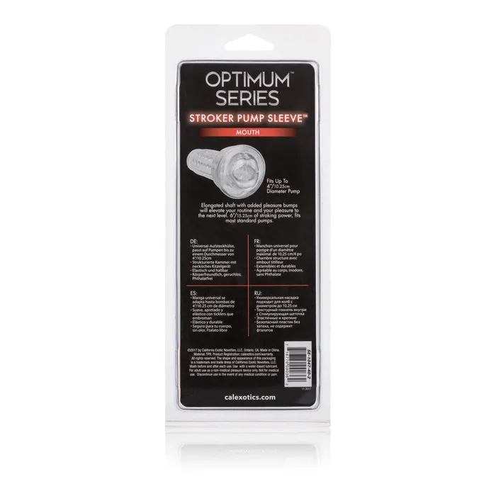 Male Sex Toys CalExotics Optimum Series Stroker Pump Sleeve Mouth Male Sex Toys CalExotics Optimum Series Stroker Pump Sleeve Mouth