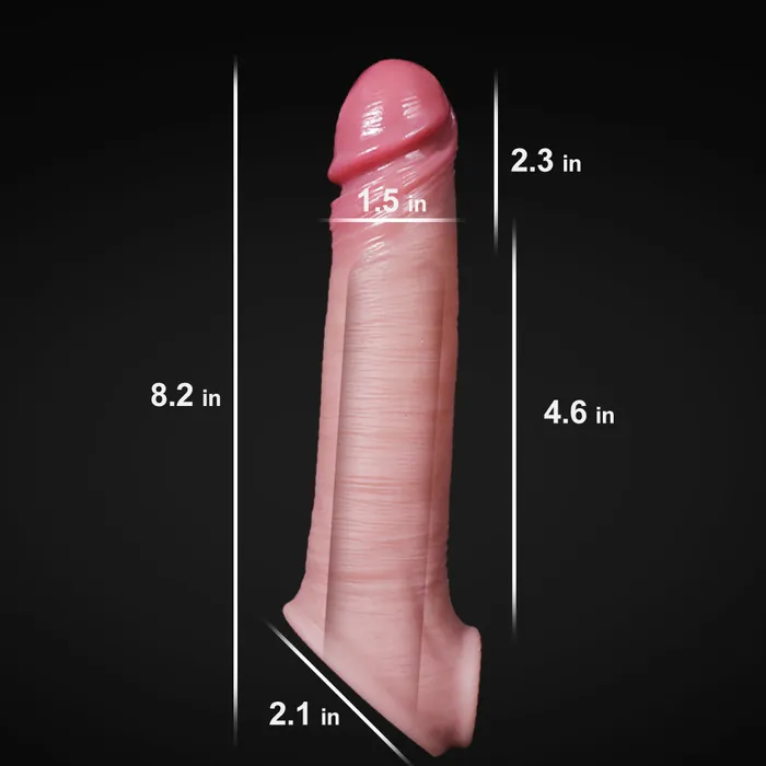 Male Sex Toys Cock and Ball Sleeve Hollow Realistic 8 Inch