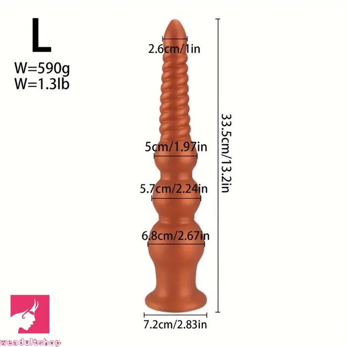 Male Sex Toys Weadultshop 945in 114in 132in Big Silicone Soft Anal Plug Dildo With Butt Beads