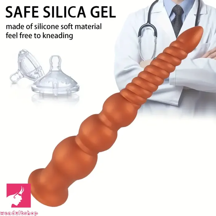 Male Sex Toys Weadultshop 945in 114in 132in Big Silicone Soft Anal Plug Dildo With Butt Beads