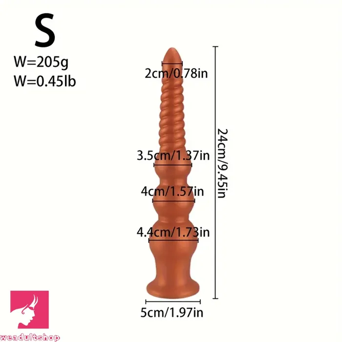 Male Sex Toys Weadultshop 945in 114in 132in Big Silicone Soft Anal Plug Dildo With Butt Beads