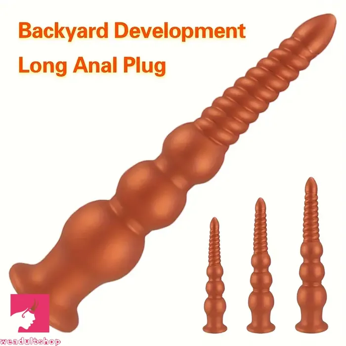 Male Sex Toys Weadultshop 945in 114in 132in Big Silicone Soft Anal Plug Dildo With Butt Beads