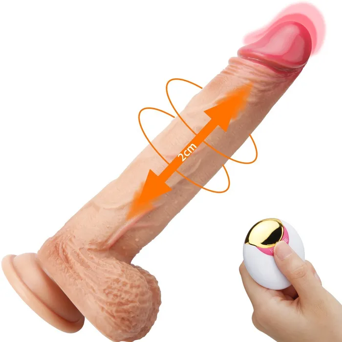 mysite Thrusting Vibrating Silicone moving Dildo Female Sex Toys