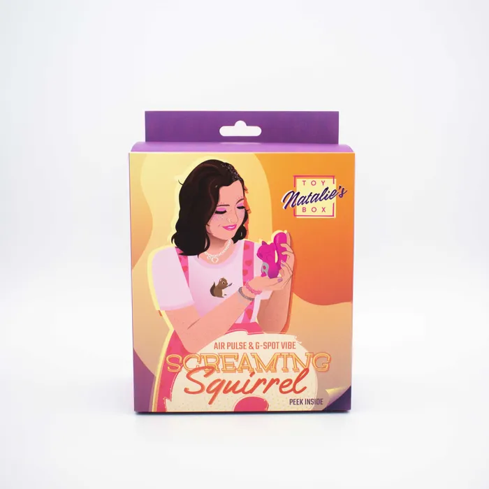 Natalies Toy Box Vibrators Screaming Squirrel Air Pulse and GSpot Vibrator Pink