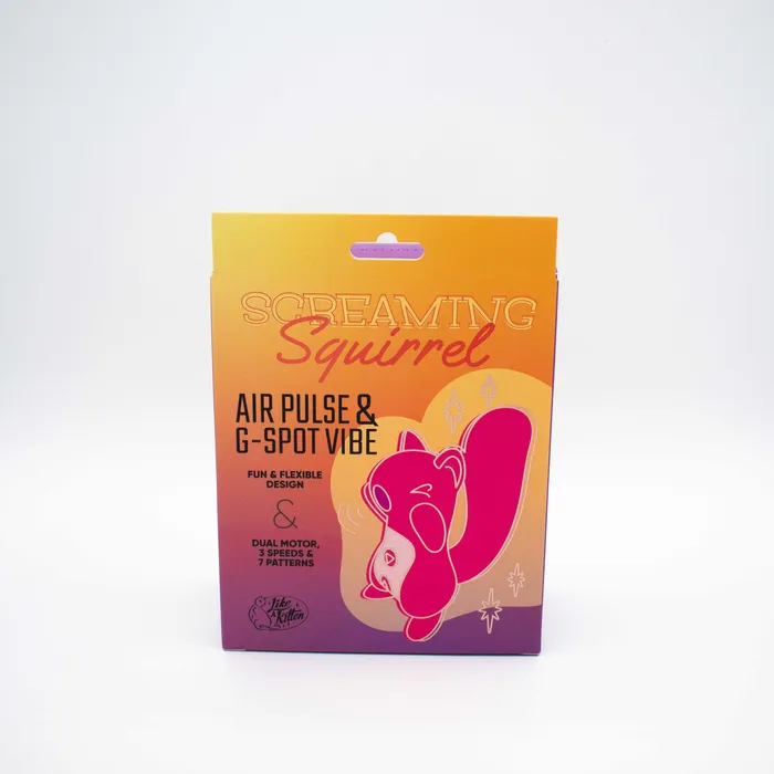 Natalies Toy Box Vibrators Screaming Squirrel Air Pulse and GSpot Vibrator Pink