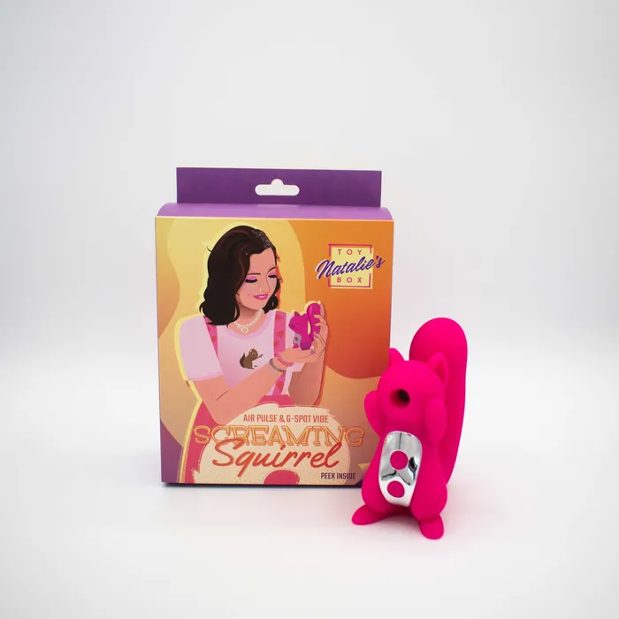Natalies Toy Box Vibrators Screaming Squirrel Air Pulse and GSpot Vibrator Pink