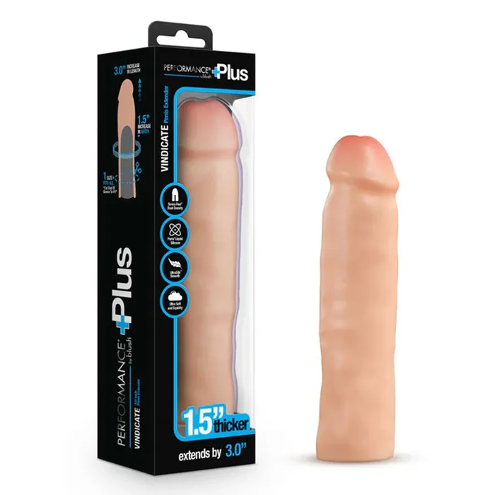 Performance Plus 3 Inch Silicone Penis Xtender Beige Blush Anal