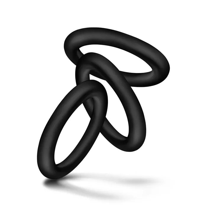 Performance Vs2 Pure Premium Silicone Cockrings Small Black Blush Anal