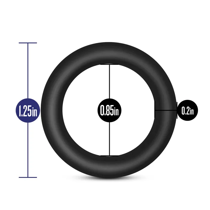 Performance Vs2 Pure Premium Silicone Cockrings Small Black Blush Anal