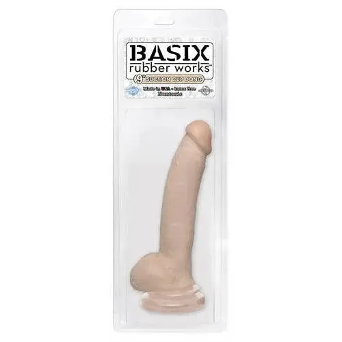 Pipedream Basix Rubber Works 9 Inch Suction Cup Dong Flesh Dildos
