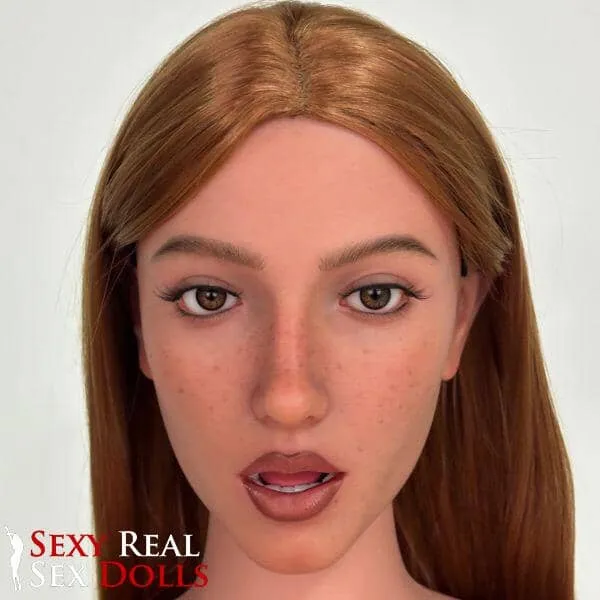 165cm 5ft5 RedHead Canadian Silicone Sex Doll Shanda Zelex Doll Male Sex Toys