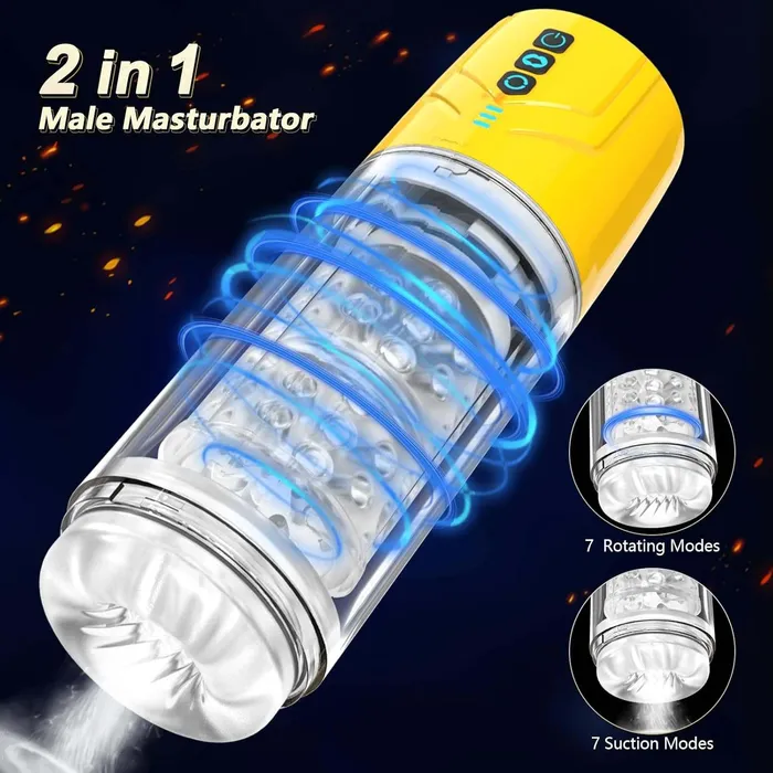2in1 Sucking Male Masturbator Transparent Pump Visible Pocket Pussy Wesweetie Male Sex Toys