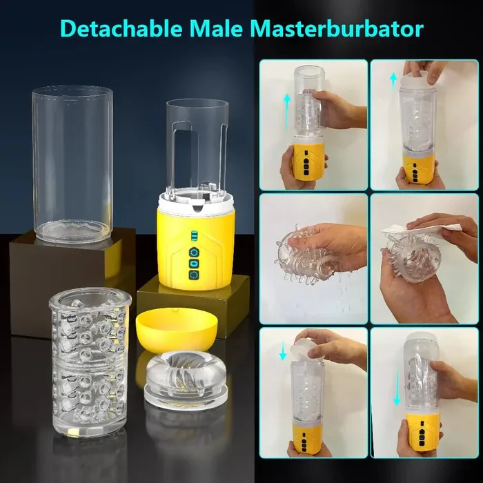 2in1 Sucking Male Masturbator Transparent Pump Visible Pocket Pussy Wesweetie Male Sex Toys