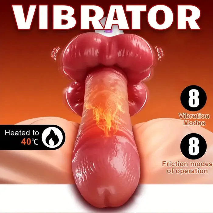 3 In 1 Big Mouth Thrusting heating Dildo Machine With Suction Cup Remote Control Lurevibe Female Sex Toys