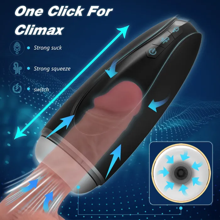 Blowmotion Suction Vibrating Male Masturbator wesweetie Male Sex Toys