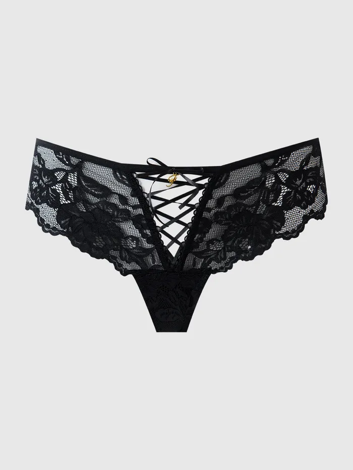 Couples Mabel Lace Up Front Tanga Fredericks Of Hollywood