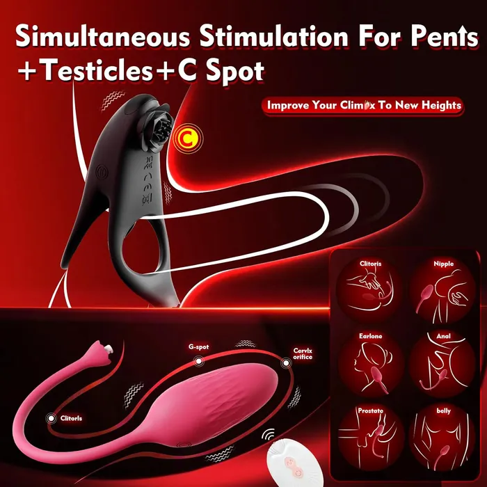 Detachable Design Vibrating Cock Penis Ring With Anal Plug for Couple Lurevibe Male Sex Toys