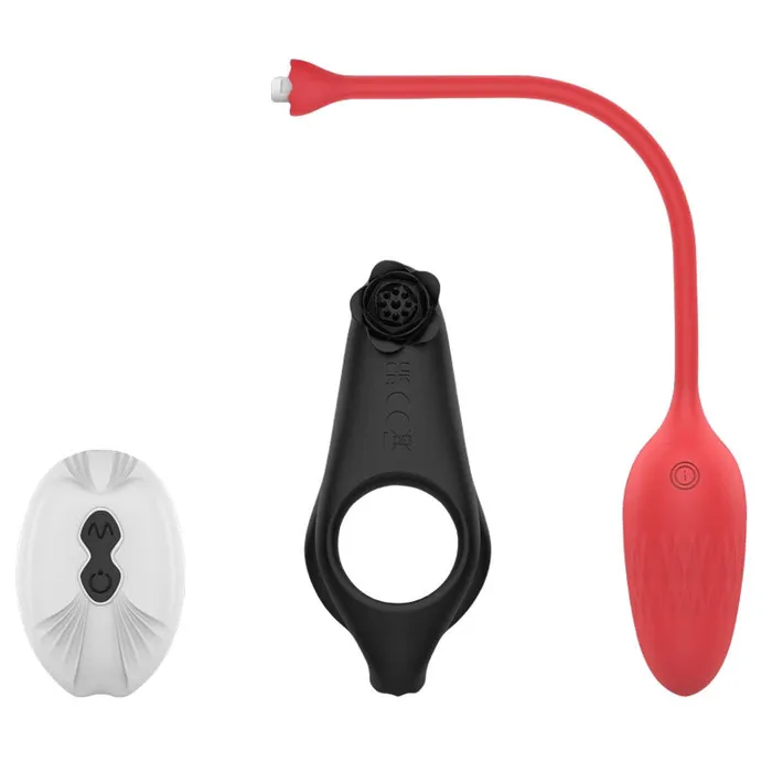 Detachable Design Vibrating Cock Penis Ring With Anal Plug for Couple Lurevibe Male Sex Toys