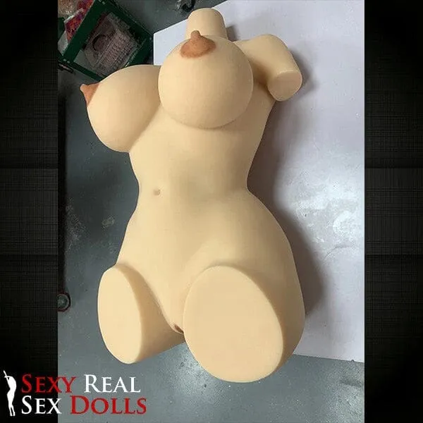 Dildos CLM 75cm 295 ReadytoShip Busty Torso Sex Doll in Black Skin