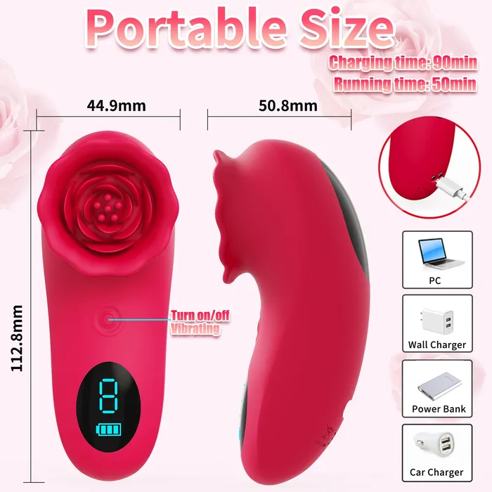 Female Sex Toys Lurevibe Rose Sex Toy Mini Vibrator for Womens Tapping Vibrating sex toy