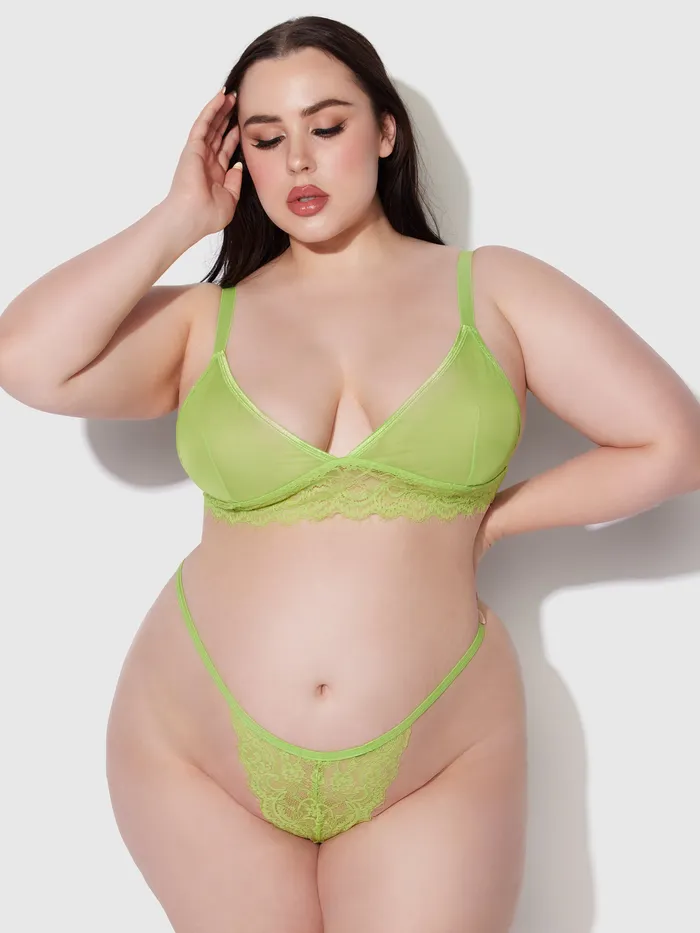 Fredericks Of Hollywood Couples Kellie Lace Trimmed Triangle Bralette