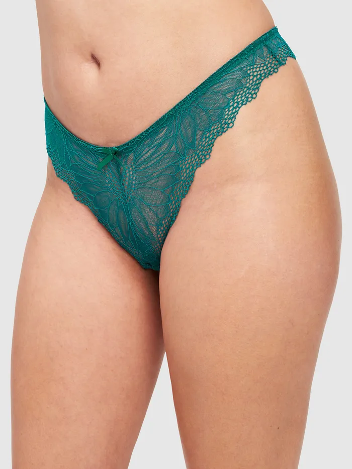 Fredericks of Hollywood Teddies And Bodies Saffron Floral Lace Thong