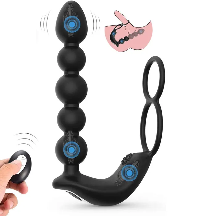 Lurevibe Butt Plug Anal with Penis Ring Rechargeable Vibrator Waterproof Prostate Massager Lurevibe Male Sex Toys