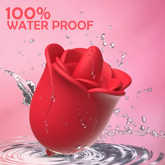 Lurevibe Female Sex Toys Lurevibe Rose Toys Nipples Clitorals Stimulator With Tongue For Women