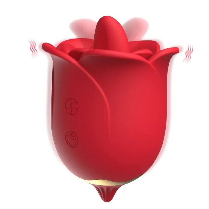 Lurevibe Female Sex Toys Lurevibe Rose Toys Nipples Clitorals Stimulator With Tongue For Women