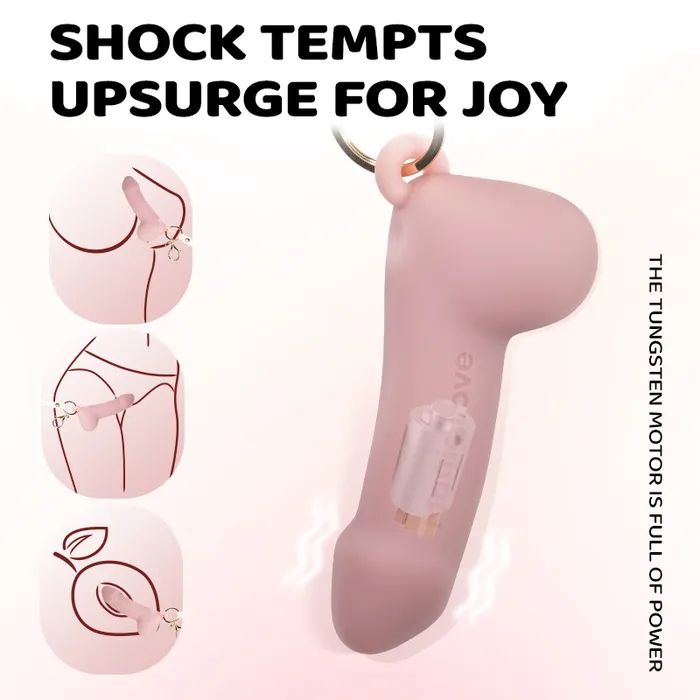 Lurevibe Male Sex Toys Mini Simulation Penis Vibrator Keychain Pendant Masturbator for Women
