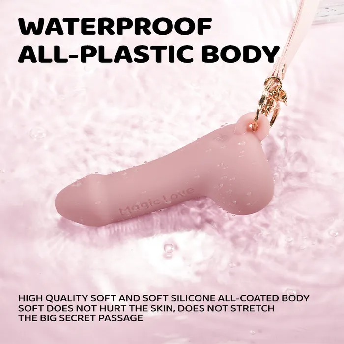 Lurevibe Male Sex Toys Mini Simulation Penis Vibrator Keychain Pendant Masturbator for Women