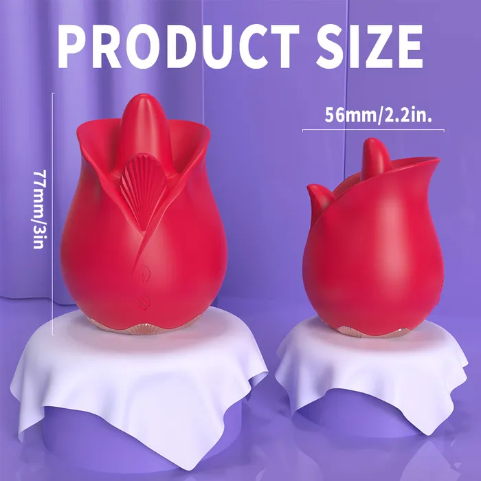 Lurevibe Vibrators Lurevibe Roman 9 Frequency Tonguelicking Rose Toy