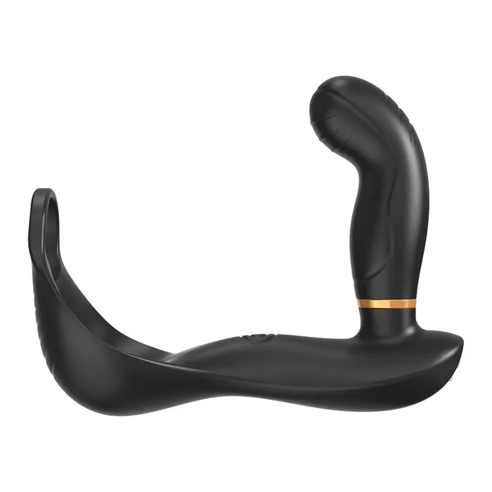 Male Sex Toys Lurevibe 7 Vibrating Pulsating Balls Teasing Butt Plug with Cock Ring