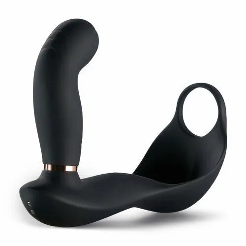 Male Sex Toys Lurevibe 7 Vibrating Pulsating Balls Teasing Butt Plug with Cock Ring