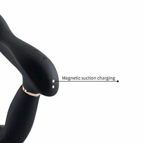Male Sex Toys Lurevibe 7 Vibrating Pulsating Balls Teasing Butt Plug with Cock Ring