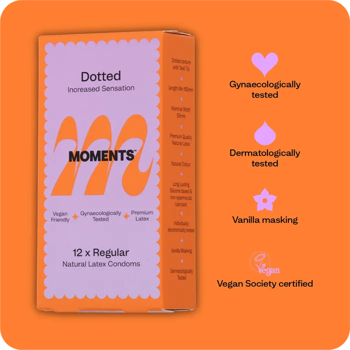 Moments Condoms Vibrators Moments Dotted 3 Packs