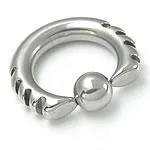 14g6g Techno Tribal Captive Bead Ring with Eight Fiery Indents Painful Pleasures Male Sex Toys 14g6g Techno Tribal Captive Bead Ring with Eight Fiery Indents Painful Pleasures Male Sex Toys