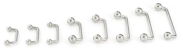 16g 90 Stainless Steel Surface Barbell Painful Pleasures Dildos