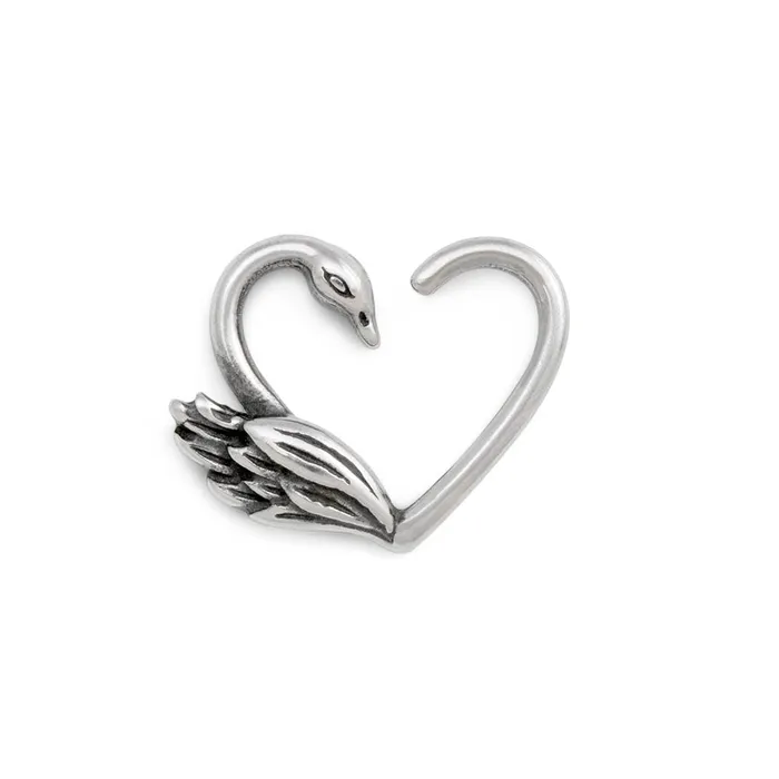 16g Antique Swan Bendable Heart Ear Jewelry Price Per 2 Painful Pleasures Dildos